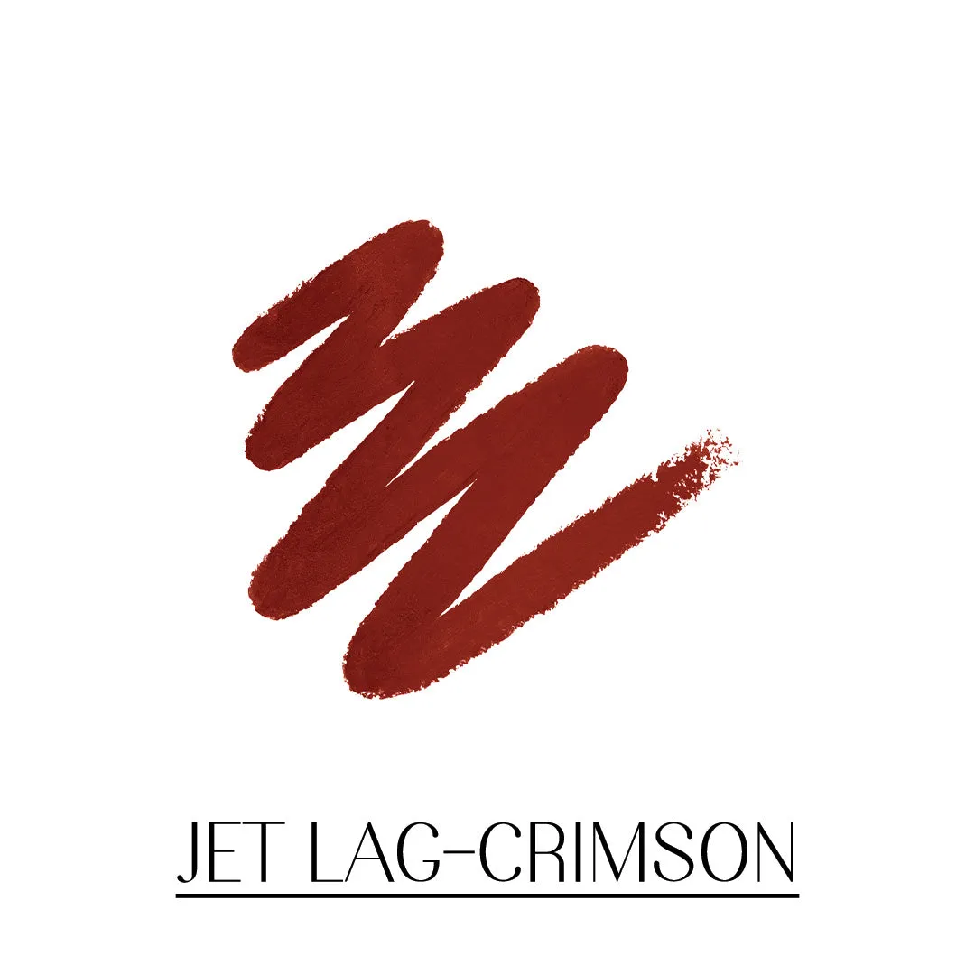 Jet Lag- Passport to Plump Lip Volumizing Matte Crayon  (Crimson) Transfer-proof